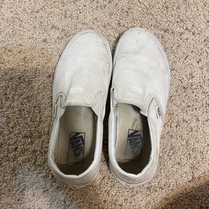WHITE SLIP ON VANS